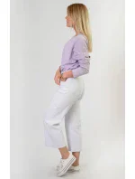 Široké dámské kalhoty v bílé barvě model 8969271 - FASHION