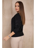 Svetr s výstřihem do V grafitové barvy Svetr s výstřihem do V grafitové barvy