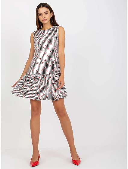 Šaty LK SK model 17404683 bílá a černá - FPrice