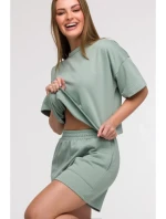 model 21047240 Šortky s kapsami mátové - BeWear model 21047240 Šortky s kapsami mátové - BeWear
