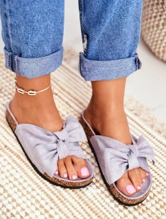 Korkové papuče s podrážkou Grey Wendy