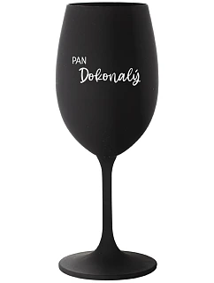 černá sklenice na víno 350 ml model 21820312 - Giftela