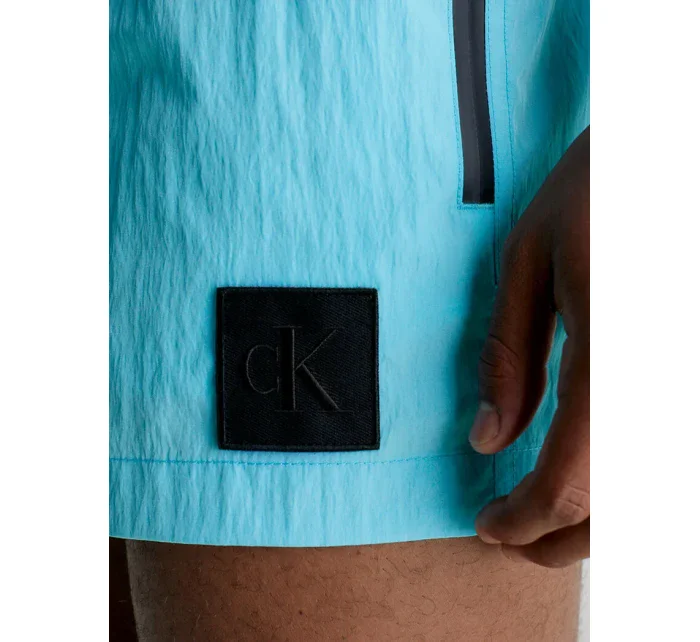 Pánske plavky Short Drawstring Swim Short CK Nylon KM0KM00868CU8 modrá - Calvin Klein