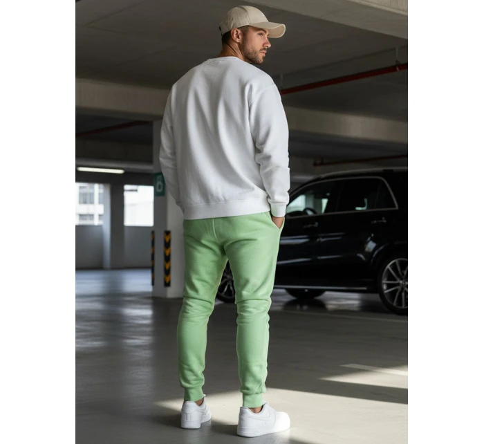 FashionStreet pánske svetlozelené tepláky UX3451 FashionStreet pánske svetlozelené tepláky UX3451