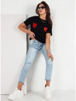 Dámské tričko černé model 21974054 - Dstreet Dámské tričko černé model 21974054 - Dstreet