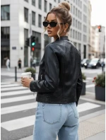 Dámska kožená bunda TIFANNY black FashionStreet TY4548