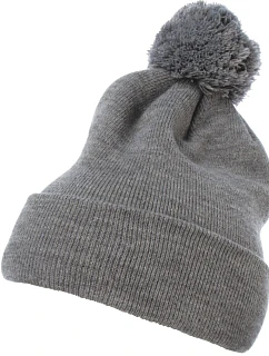 Pletená čepice s bambulí heather grey model 22412006 - Flexfit