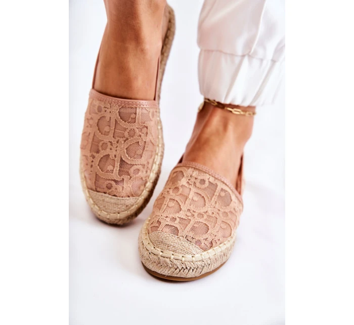 Klasické dámské espadrilky prolamované nude model 21588416 - S.Barski