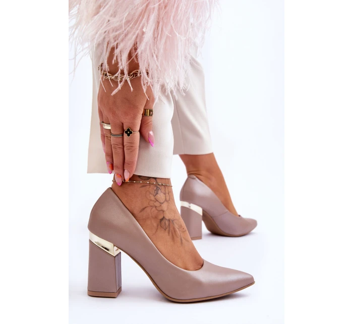 Zazoo model 21615922 Kožené Lodičky Beige - Boto