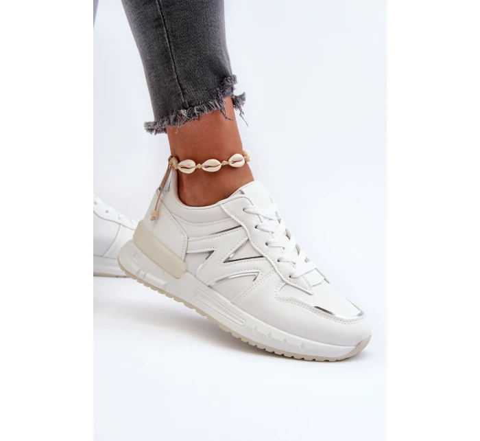 Dámské bílé tenisky z ekokože model 21657592 - Boto Dámské bílé tenisky z ekokože model 21657592 - Boto