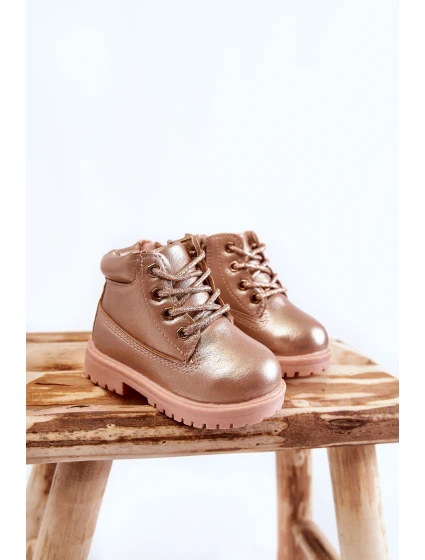 Dziecięce Trapery Botki Złoty Róż Dexter