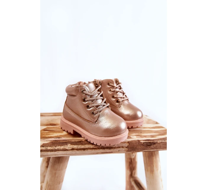 Dziecięce Trapery Botki Złoty Róż Dexter