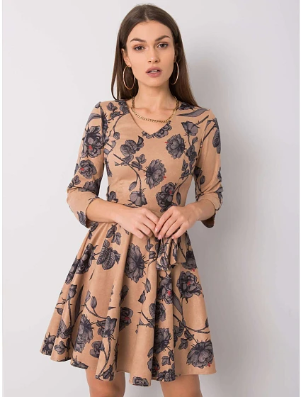 Sukienka LK SK model 19779792 ciemny bezowy - FPrice