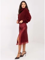 Spódnica MI SD model 21787890 bordowy - FPrice