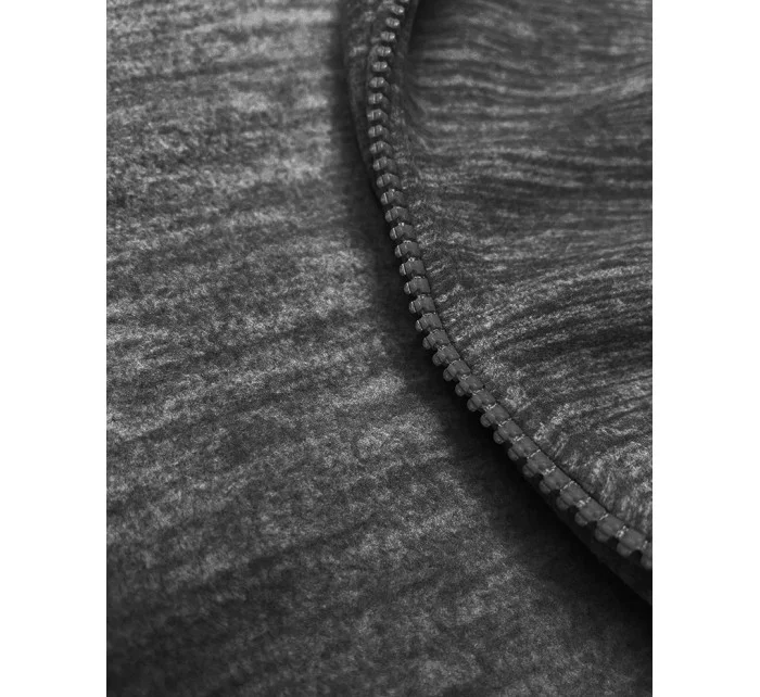 Dámská mikina v grafitové melanžové barvě s kapucí model 19664152 - 6&8 Fashion Dámská mikina v grafitové melanžové barvě s kapucí model 19664152 - 6&8 Fashion