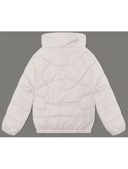 Prošívaná bunda v barvě ecru se stojáčkem Miss model 21410898 - Miss TiTi