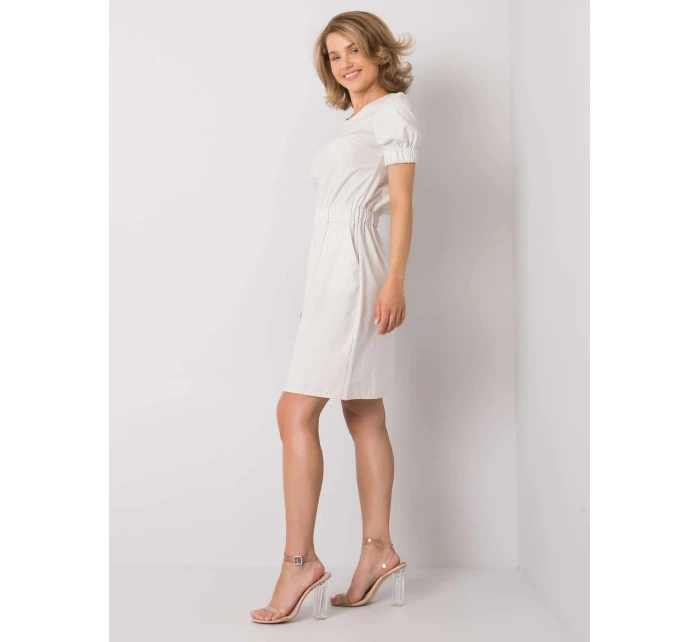 Sukienka LK SK model 20129342 ecru - FPrice Sukienka LK SK model 20129342 ecru - FPrice