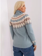 Sweter PM SW model 18949223 mietowy - FPrice Sweter PM SW model 18949223 mietowy - FPrice