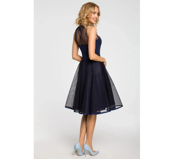 Dámske šaty M148 Tmavomodrá - MOE