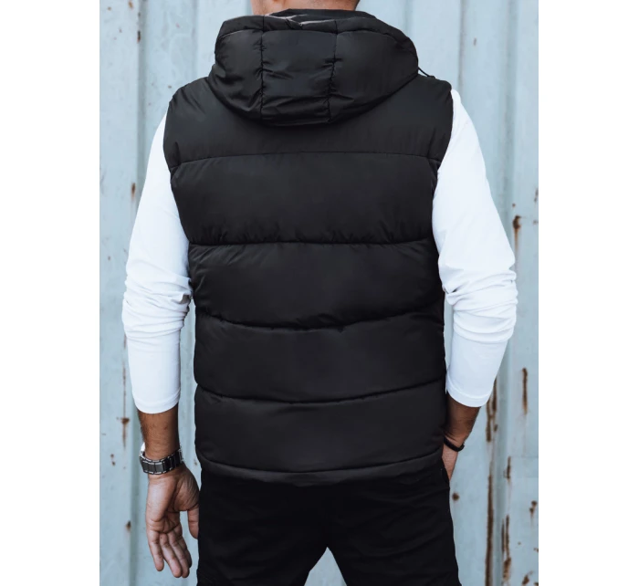 Pánská prošívaná vesta s kapucí černá Dstreet model 21979585 - FashionStreet