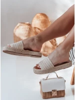 Dámske žabky PLAZENTA beige FashionStreet ZY0878