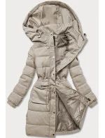 Dámska zimná páperová bunda béžová (CAN-865)