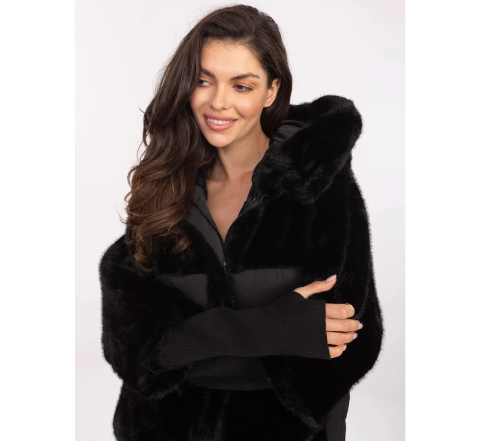 Černá volná bunda z různých materiálů model 21469342 - Factory Price Černá volná bunda z různých materiálů model 21469342 - Factory Price