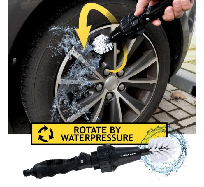 ROTAČNÁ KEFA NA ČISTENIE KOLIES DUNLOP S DĹŽKOU 36,5 CM