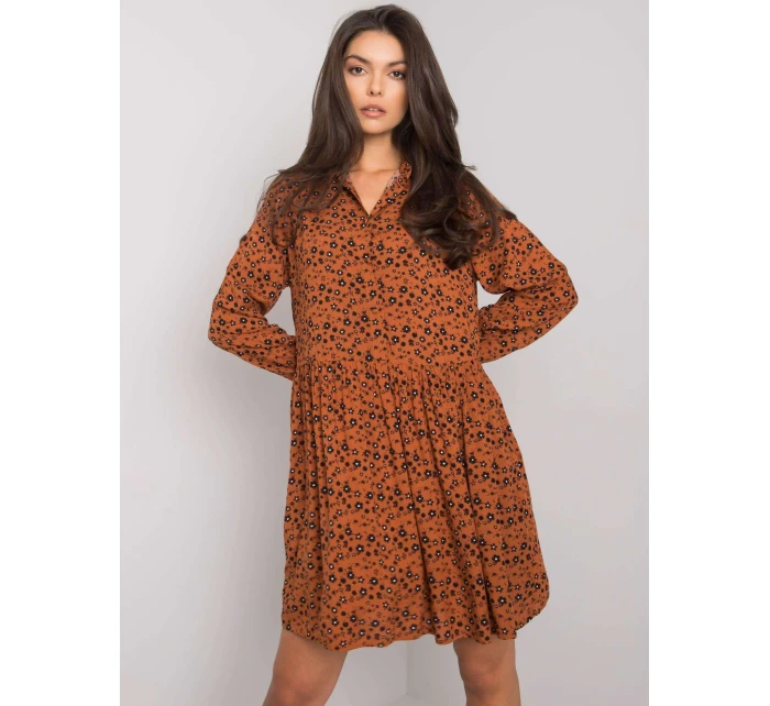 Šaty D73771M30227 svetlo hnedé