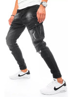 Pánske čierne džínsy Dstreet UX3254