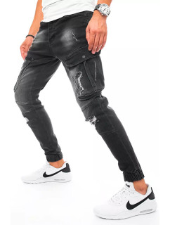 Pánske čierne džínsy Dstreet UX3254