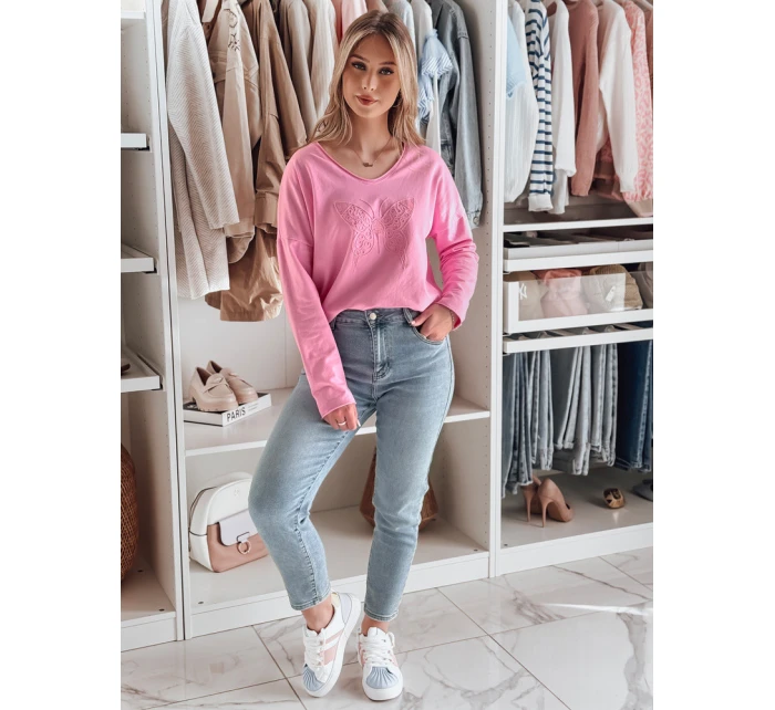 Dámska blúzka oversize FLOFLY ružová FashionStreet RY2784