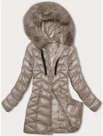Béžová dámská zimní bunda model 21246292 - J.STYLE