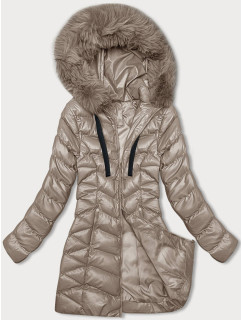 Béžová dámska zimná bunda (5M3139-62)