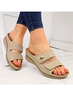 Žabky na suchý zips eVento W EVE224B beige