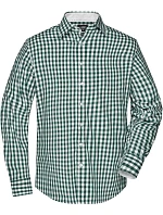 JN 617 Popelínová kostkovaná košile s dl. rukávem model 22487364 forest green/white - Daiber JN 617 Popelínová kostkovaná košile s dl. rukávem model 22487364 forest green/white - Daiber
