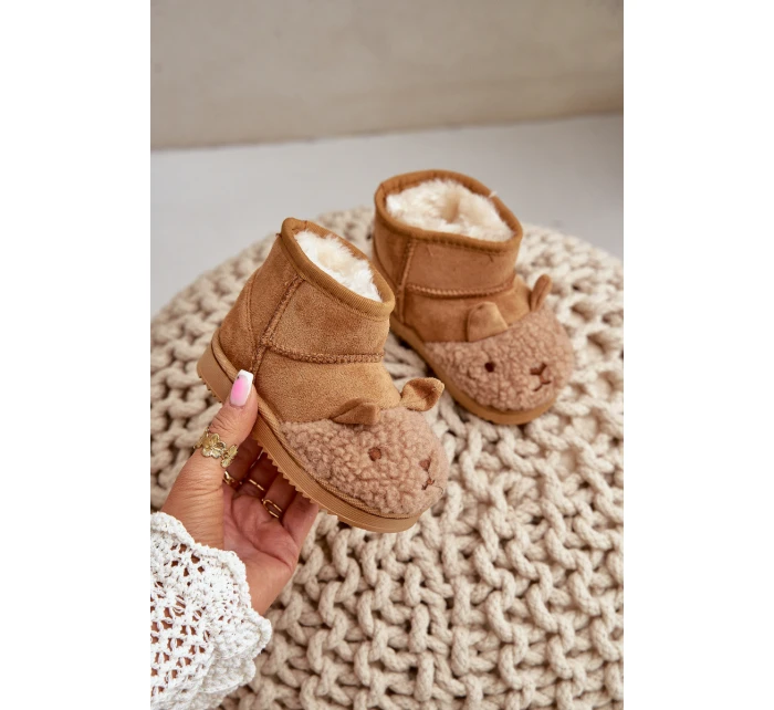 Ocieplane Dziecięce Botki Śniegowce Lamy Camel Esandira Ocieplane Dziecięce Botki Śniegowce Lamy Camel Esandira