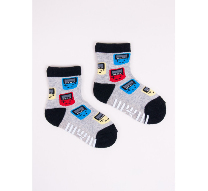 Yoclub Detské poloterry bavlnené ponožky SKA-0020C-AA0A Viacfarebné