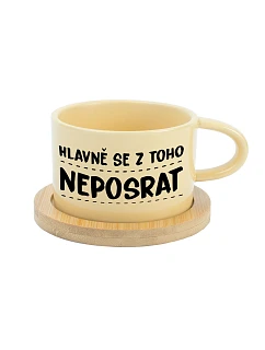 NEZABUDNITE - žltý pohár na makrónky 200 ml