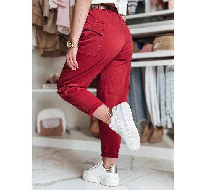 Dámské kalhoty bordó Dstreet model 21986169 - FashionStreet