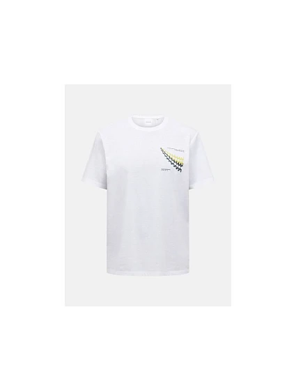 Pánske tričko PEAK PERFORMANCE M Explore Graphic Tee, biela farba
