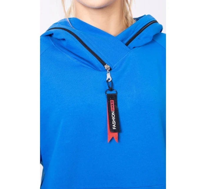 model 18745490 tunika s kapucí Oversize na zip - K-Fashion