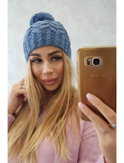 Fleecová čiapka Waleria K307 denim