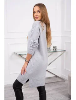 Sveter so stojačikom svetlo šedý
