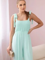 Kombinéza s volánom na vrchu mätová