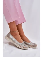 Kožené Lehké Baletky Zlaté model 21697017 - EVENTO