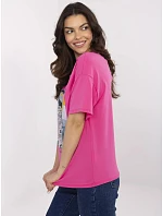 T shirt MI TS  ciemny różowy model 22309240 - FPrice