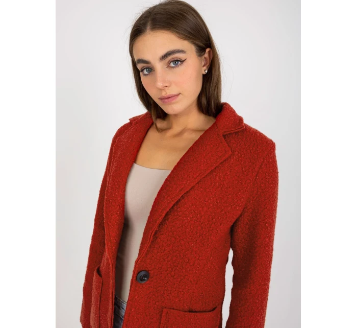 Dámsky kabát TW EN BI 7372.18 tmavo oranžový