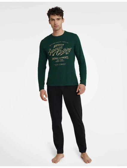 Pyžamo Imress 40952-79X Tmavo zelená a čierna - Henderson Pyžamo Imress 40952-79X Tmavo zelená a čierna - Henderson