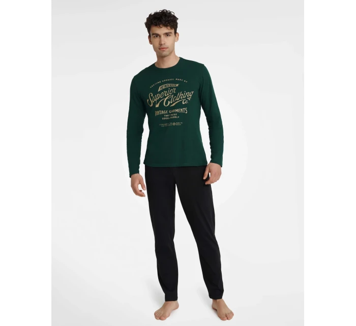 Pyžamo Imress 40952-79X Tmavo zelená a čierna - Henderson Pyžamo Imress 40952-79X Tmavo zelená a čierna - Henderson